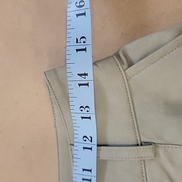 Zara Faux Leather Pants, Size M, Light Light Sage Green, Grayish Hue. EUC - Picture 7 of 14